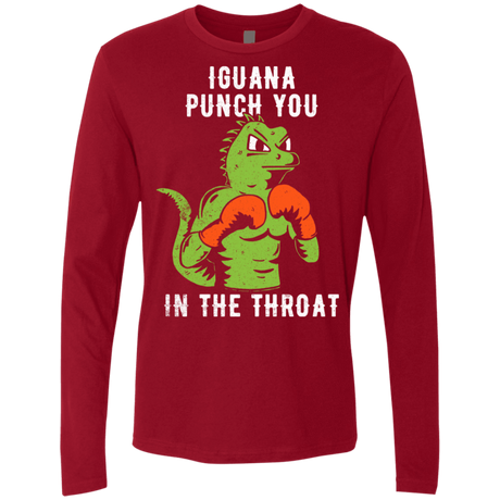 T-Shirts Cardinal / S Iguana Punch You Men's Premium Long Sleeve
