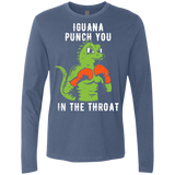 T-Shirts Indigo / S Iguana Punch You Men's Premium Long Sleeve