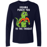 T-Shirts Midnight Navy / S Iguana Punch You Men's Premium Long Sleeve