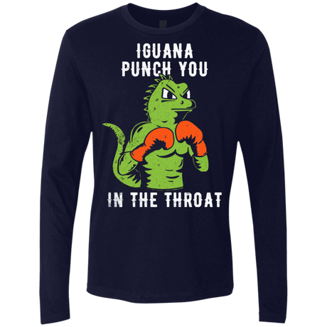 T-Shirts Midnight Navy / S Iguana Punch You Men's Premium Long Sleeve