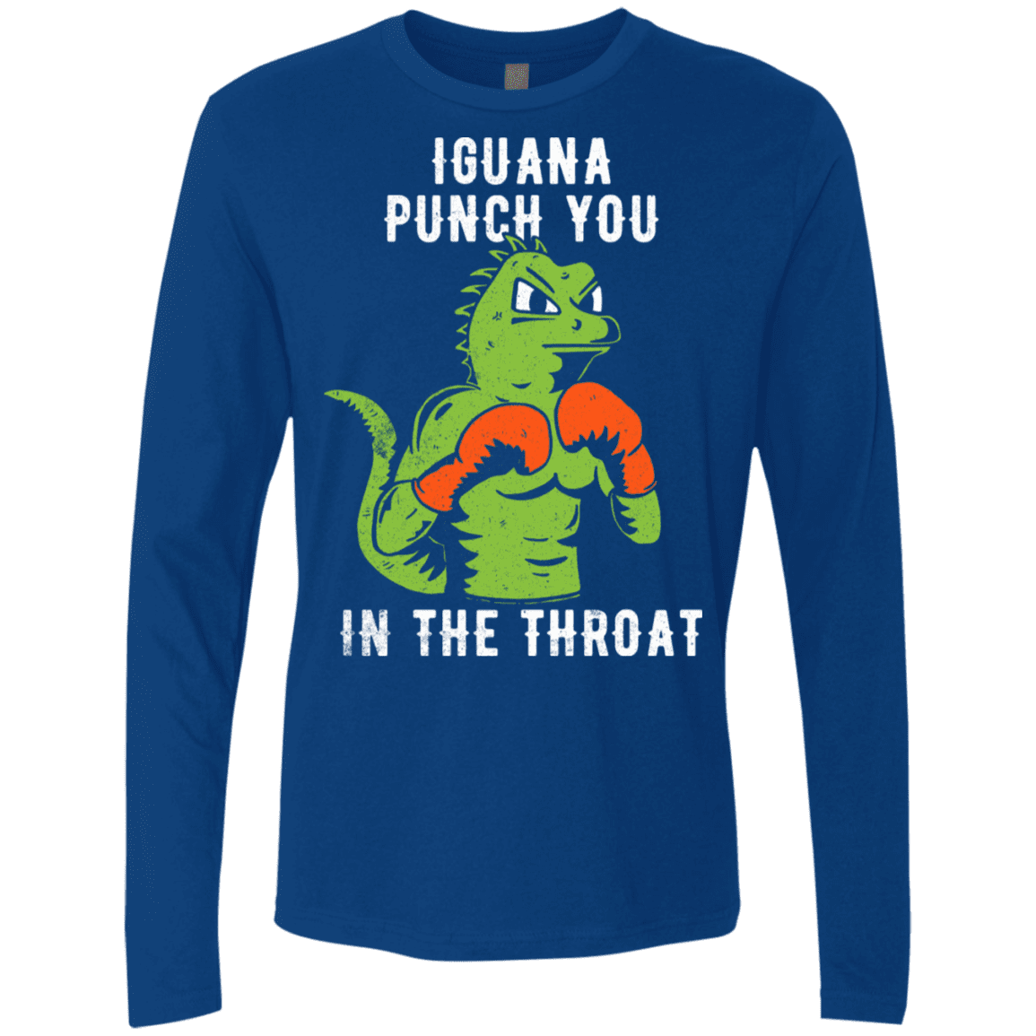 T-Shirts Royal / S Iguana Punch You Men's Premium Long Sleeve