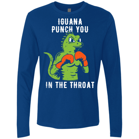 T-Shirts Royal / S Iguana Punch You Men's Premium Long Sleeve