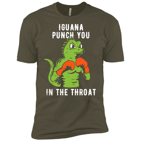 T-Shirts Military Green / X-Small Iguana Punch You Men's Premium T-Shirt