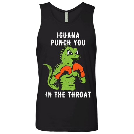 T-Shirts Black / S Iguana Punch You Men's Premium Tank Top