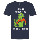 T-Shirts Midnight Navy / X-Small Iguana Punch You Men's Premium V-Neck