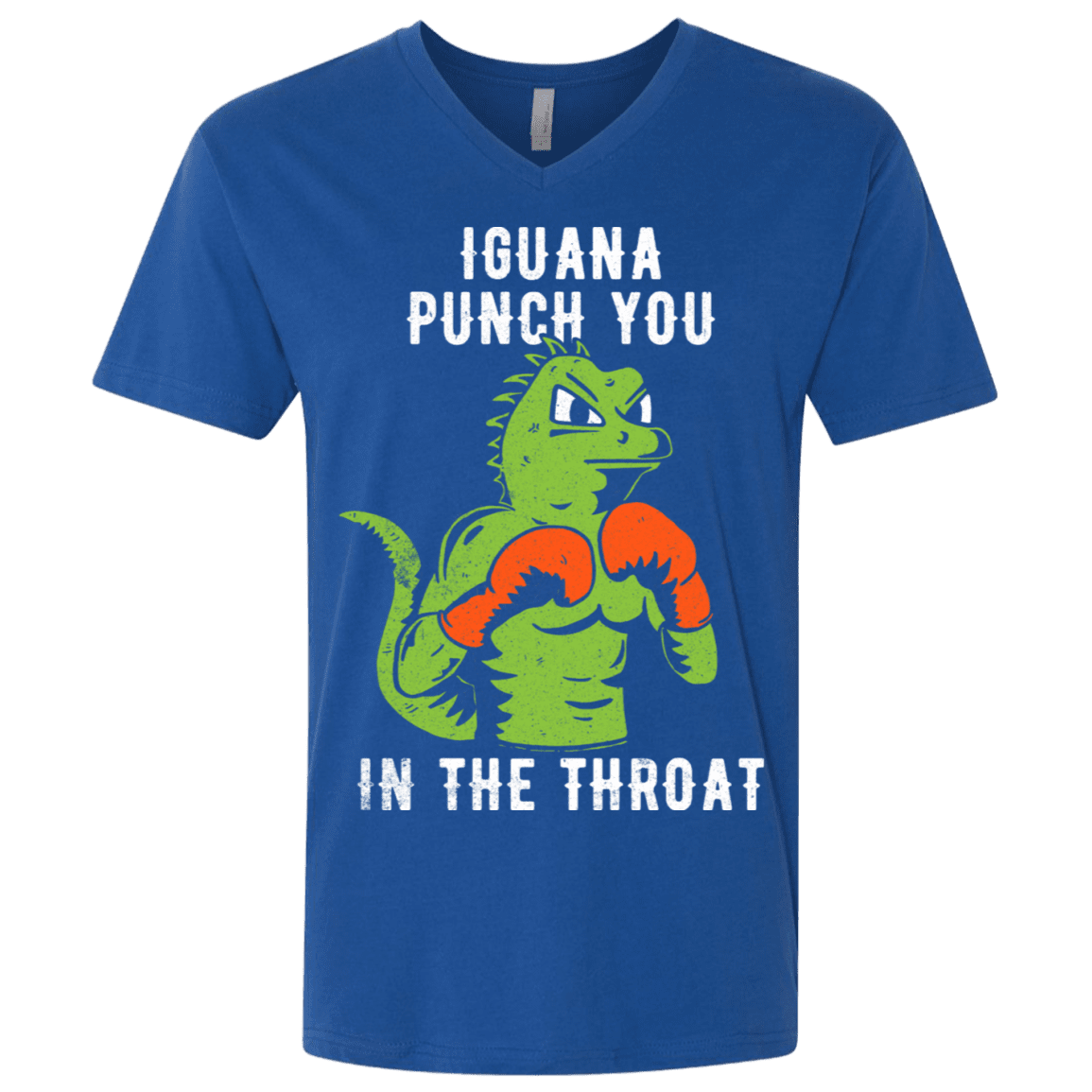 T-Shirts Royal / X-Small Iguana Punch You Men's Premium V-Neck