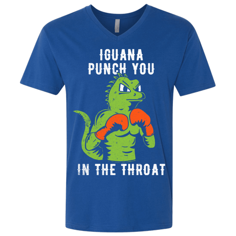 T-Shirts Royal / X-Small Iguana Punch You Men's Premium V-Neck