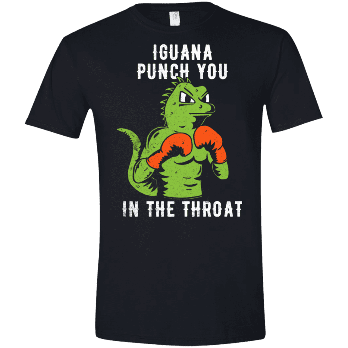 T-Shirts Black / X-Small Iguana Punch You Men's Semi-Fitted Softstyle