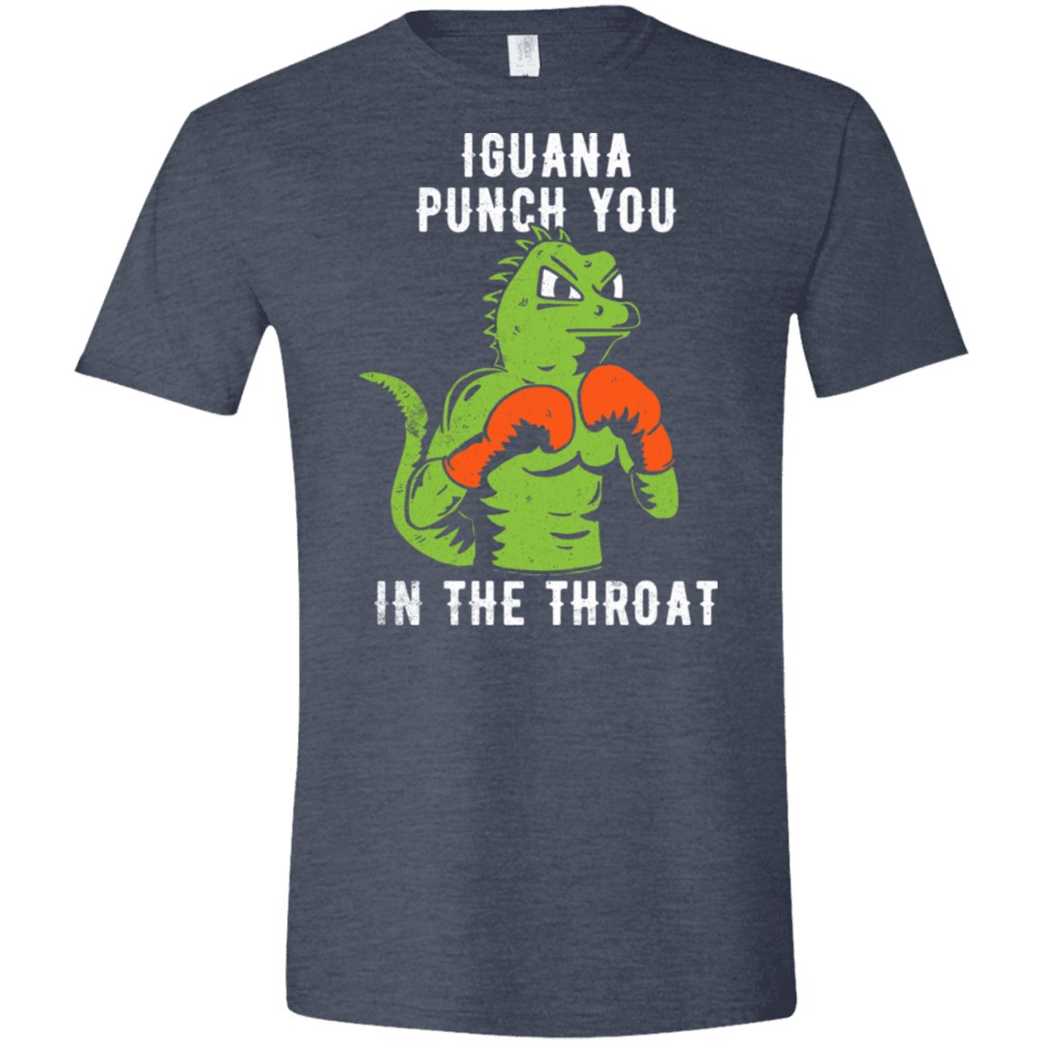 T-Shirts Heather Navy / S Iguana Punch You Men's Semi-Fitted Softstyle