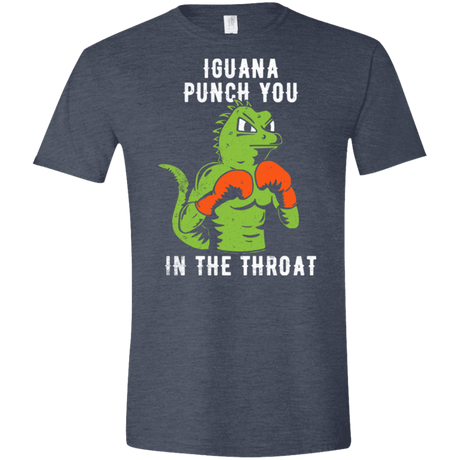 T-Shirts Heather Navy / S Iguana Punch You Men's Semi-Fitted Softstyle