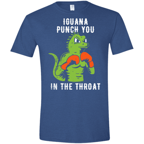 T-Shirts Heather Royal / X-Small Iguana Punch You Men's Semi-Fitted Softstyle