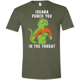 T-Shirts Military Green / S Iguana Punch You Men's Semi-Fitted Softstyle
