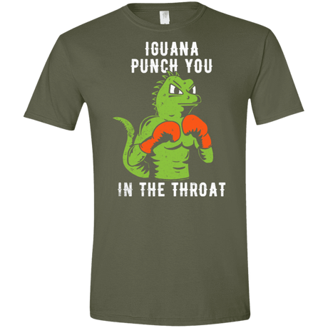 T-Shirts Military Green / S Iguana Punch You Men's Semi-Fitted Softstyle