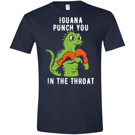T-Shirts Navy / X-Small Iguana Punch You Men's Semi-Fitted Softstyle