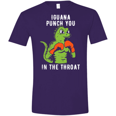 T-Shirts Purple / S Iguana Punch You Men's Semi-Fitted Softstyle