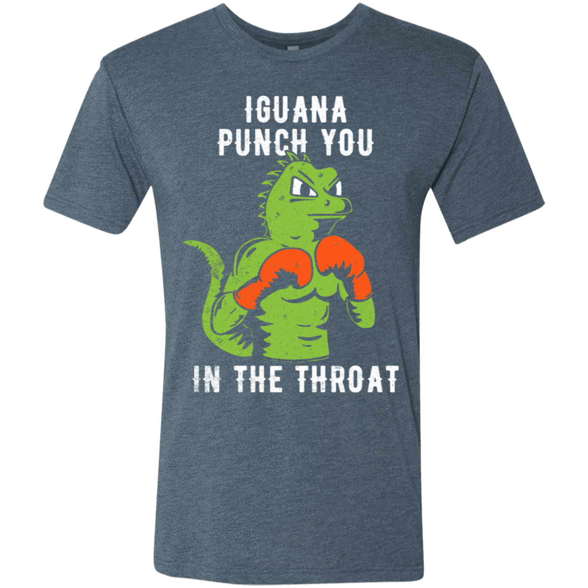 T-Shirts Indigo / S Iguana Punch You Men's Triblend T-Shirt