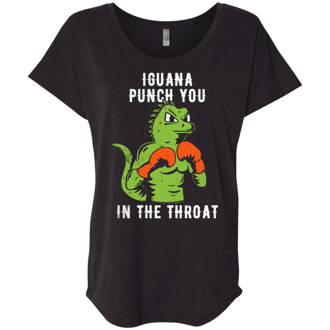 T-Shirts Vintage Black / X-Small Iguana Punch You Triblend Dolman Sleeve