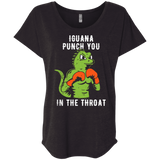 T-Shirts Vintage Black / X-Small Iguana Punch You Triblend Dolman Sleeve