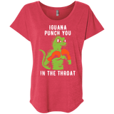 T-Shirts Vintage Red / X-Small Iguana Punch You Triblend Dolman Sleeve