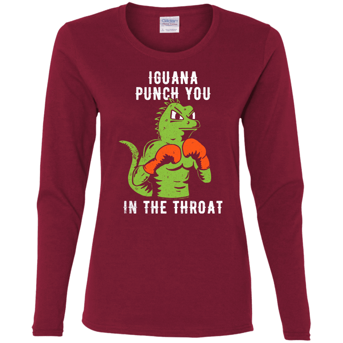 T-Shirts Cardinal / S Iguana Punch You Women's Long Sleeve T-Shirt