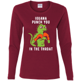 T-Shirts Cardinal / S Iguana Punch You Women's Long Sleeve T-Shirt