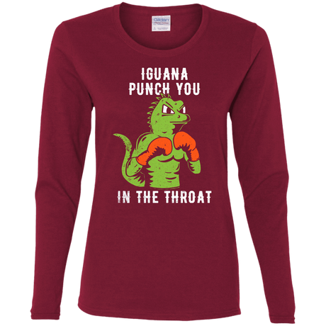 T-Shirts Cardinal / S Iguana Punch You Women's Long Sleeve T-Shirt