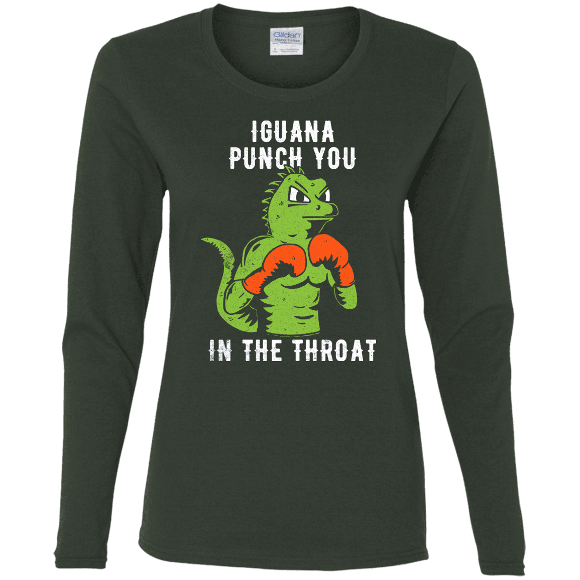 T-Shirts Forest / S Iguana Punch You Women's Long Sleeve T-Shirt