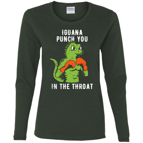 T-Shirts Forest / S Iguana Punch You Women's Long Sleeve T-Shirt