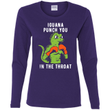 T-Shirts Purple / S Iguana Punch You Women's Long Sleeve T-Shirt