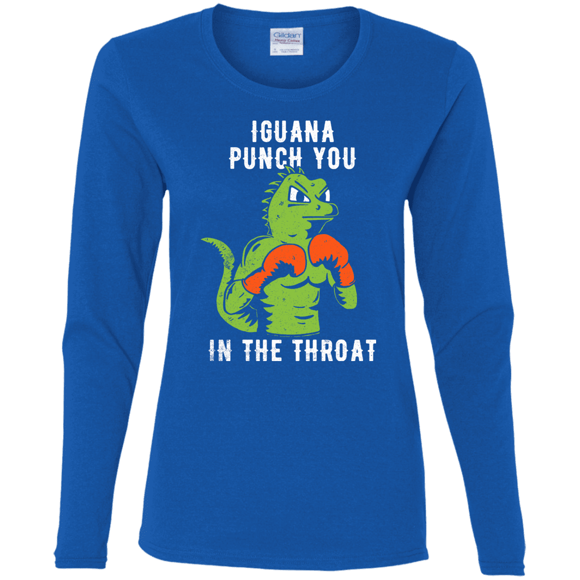 T-Shirts Royal / S Iguana Punch You Women's Long Sleeve T-Shirt