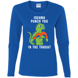 T-Shirts Royal / S Iguana Punch You Women's Long Sleeve T-Shirt