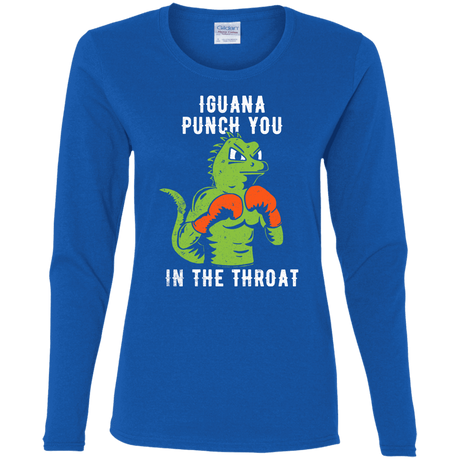 T-Shirts Royal / S Iguana Punch You Women's Long Sleeve T-Shirt