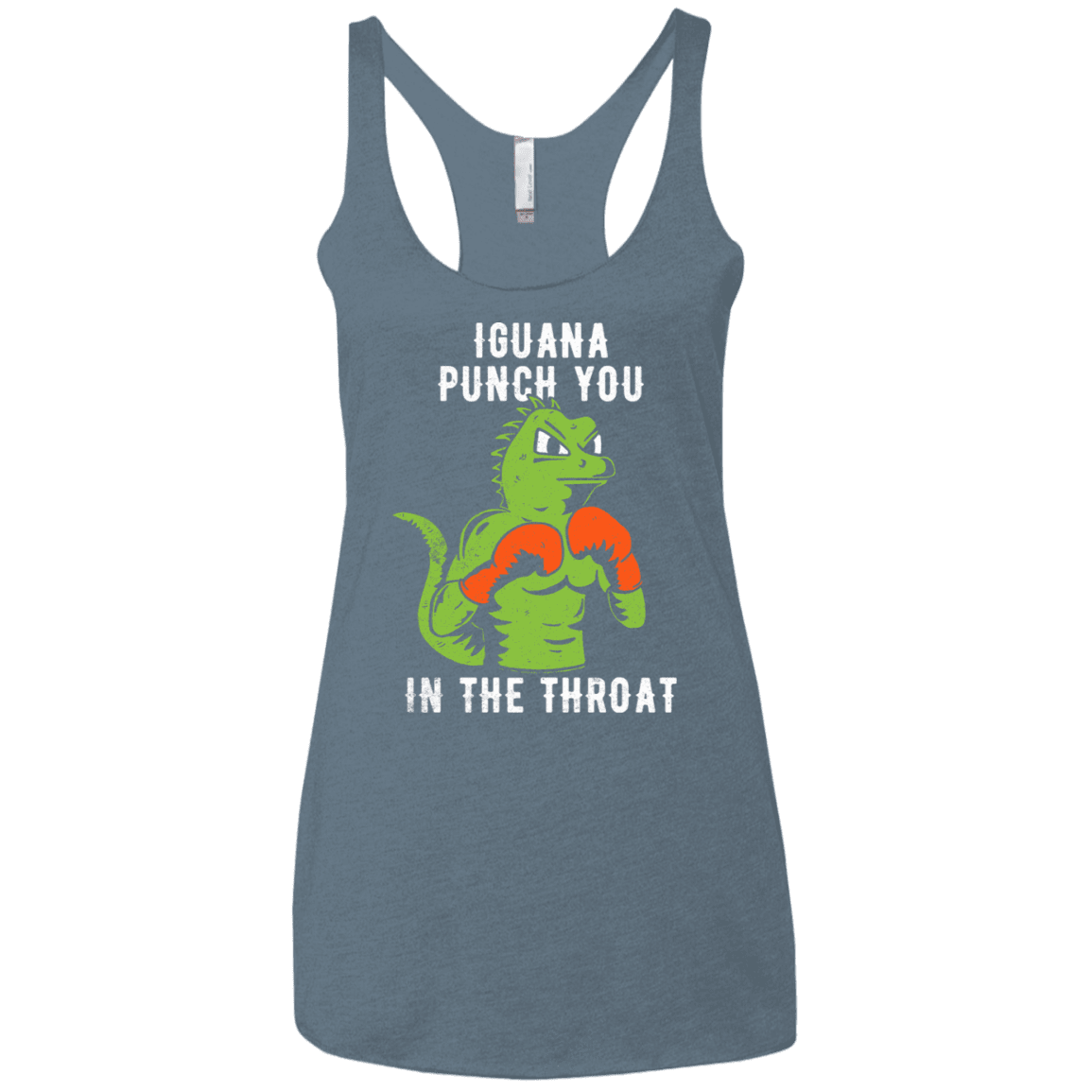 T-Shirts Indigo / X-Small Iguana Punch You Women's Triblend Racerback Tank