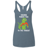 T-Shirts Indigo / X-Small Iguana Punch You Women's Triblend Racerback Tank