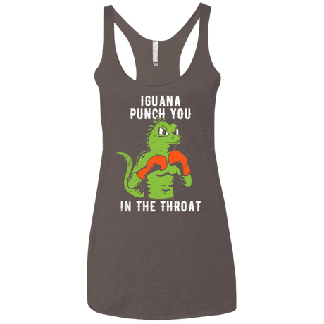 T-Shirts Macchiato / X-Small Iguana Punch You Women's Triblend Racerback Tank