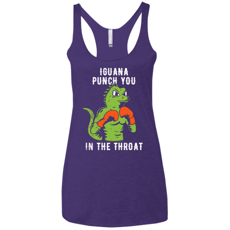 T-Shirts Purple Rush / X-Small Iguana Punch You Women's Triblend Racerback Tank