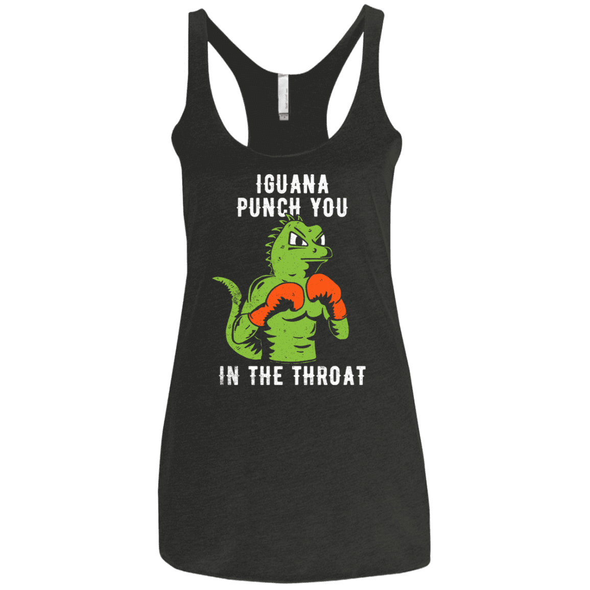 T-Shirts Vintage Black / X-Small Iguana Punch You Women's Triblend Racerback Tank