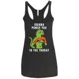 T-Shirts Vintage Black / X-Small Iguana Punch You Women's Triblend Racerback Tank