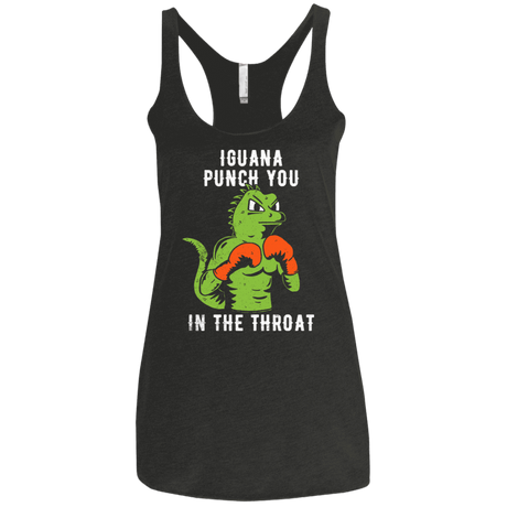 T-Shirts Vintage Black / X-Small Iguana Punch You Women's Triblend Racerback Tank