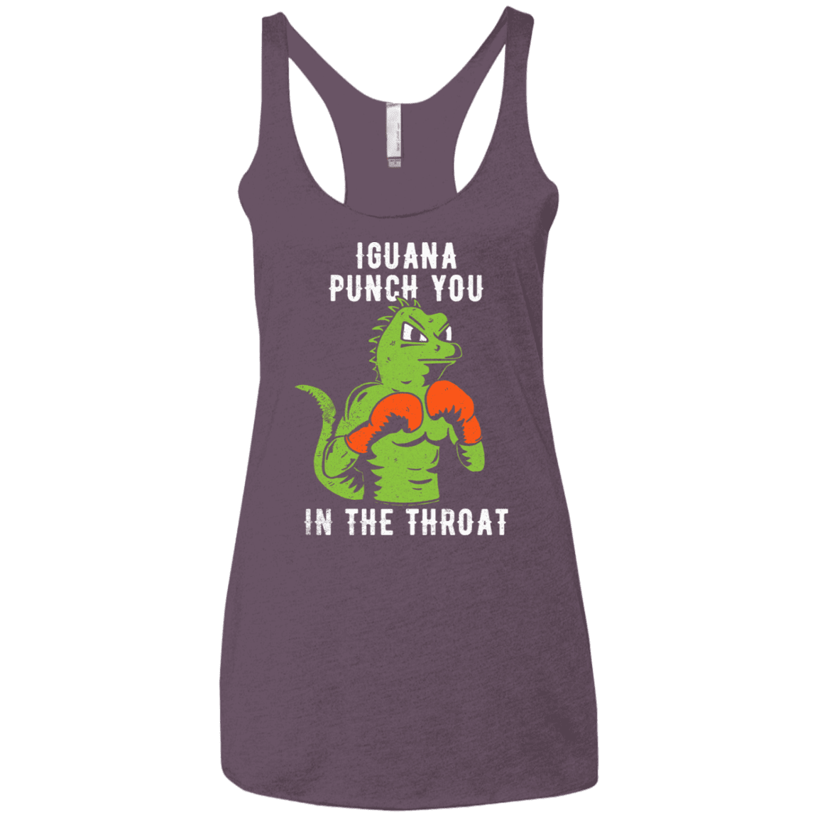 T-Shirts Vintage Purple / X-Small Iguana Punch You Women's Triblend Racerback Tank