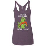 T-Shirts Vintage Purple / X-Small Iguana Punch You Women's Triblend Racerback Tank
