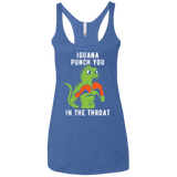 T-Shirts Vintage Royal / X-Small Iguana Punch You Women's Triblend Racerback Tank