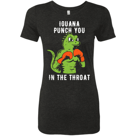T-Shirts Vintage Black / S Iguana Punch You Women's Triblend T-Shirt