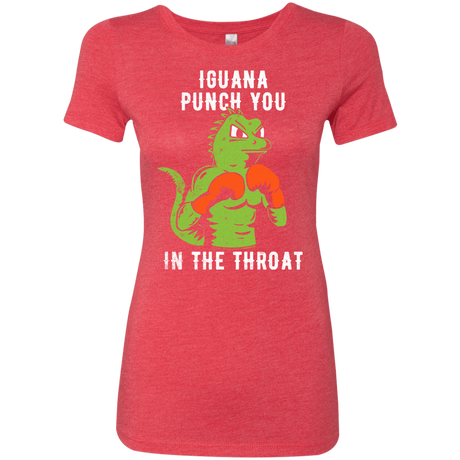 T-Shirts Vintage Red / S Iguana Punch You Women's Triblend T-Shirt