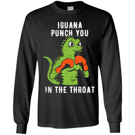 T-Shirts Black / YS Iguana Punch You Youth Long Sleeve T-Shirt