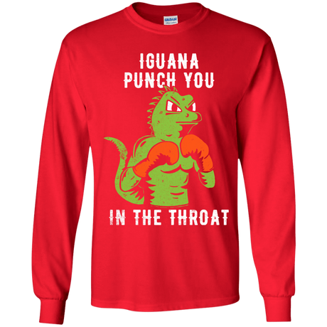 T-Shirts Red / YS Iguana Punch You Youth Long Sleeve T-Shirt