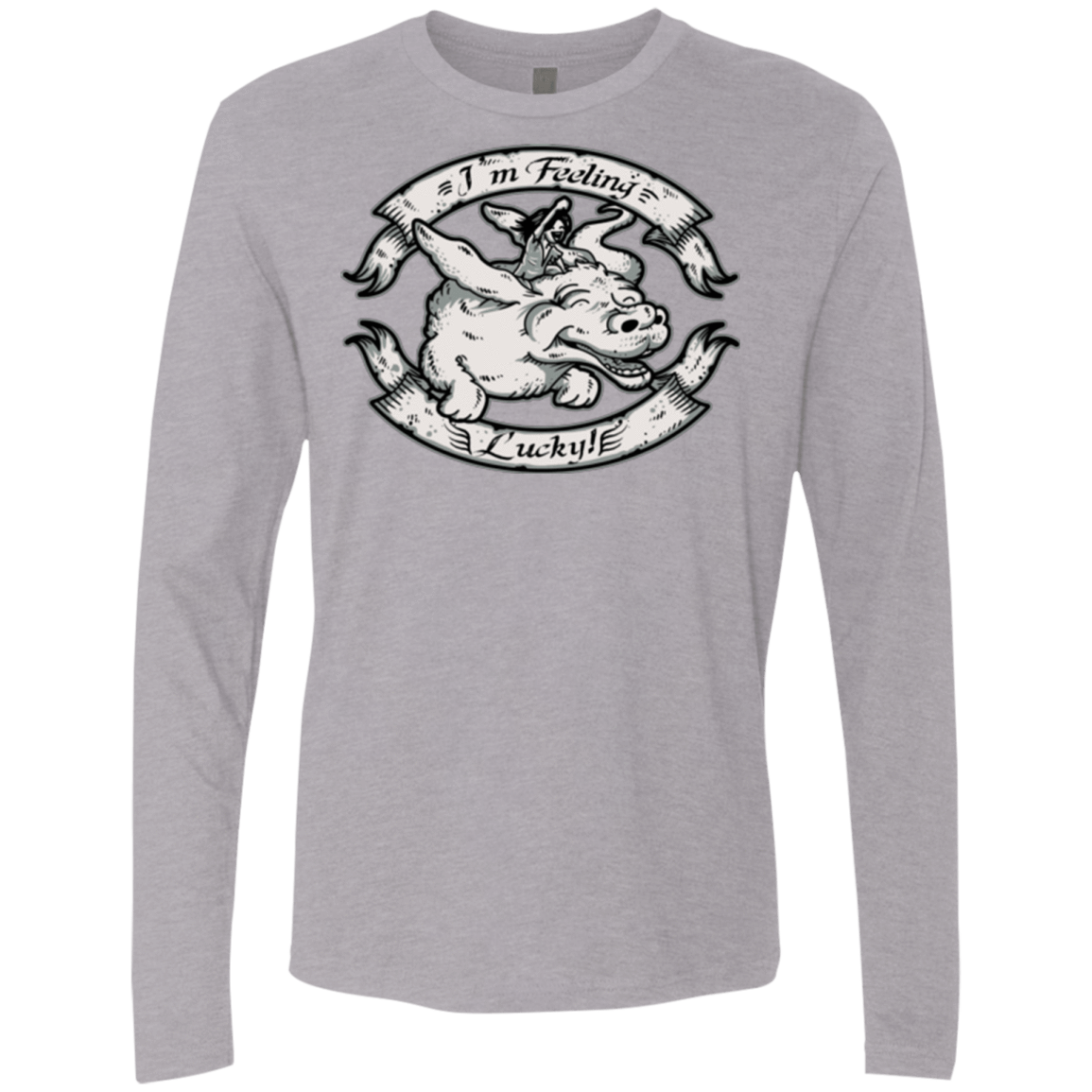 T-Shirts Heather Grey / Small IM FEELING LUCKY Men's Premium Long Sleeve