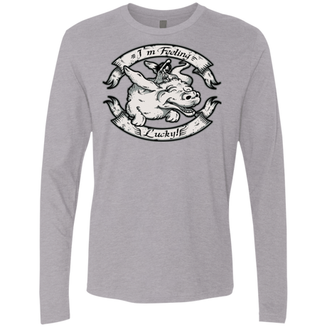 T-Shirts Heather Grey / Small IM FEELING LUCKY Men's Premium Long Sleeve