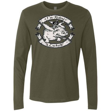 T-Shirts Military Green / Small IM FEELING LUCKY Men's Premium Long Sleeve