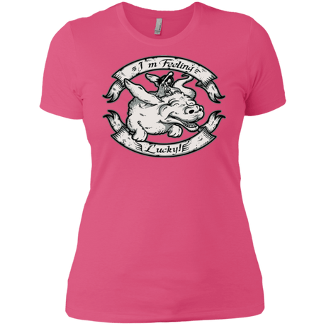 T-Shirts Hot Pink / X-Small IM FEELING LUCKY Women's Premium T-Shirt